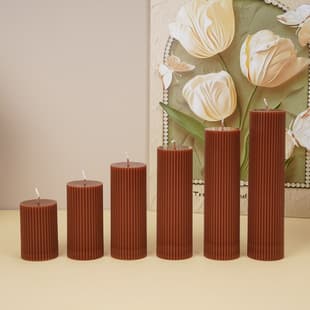 Cylindrical Round Fine Tooth Column Candle Scented PC Acrylic Plastic Mold, Handmade DIY Candle Plastic Mold