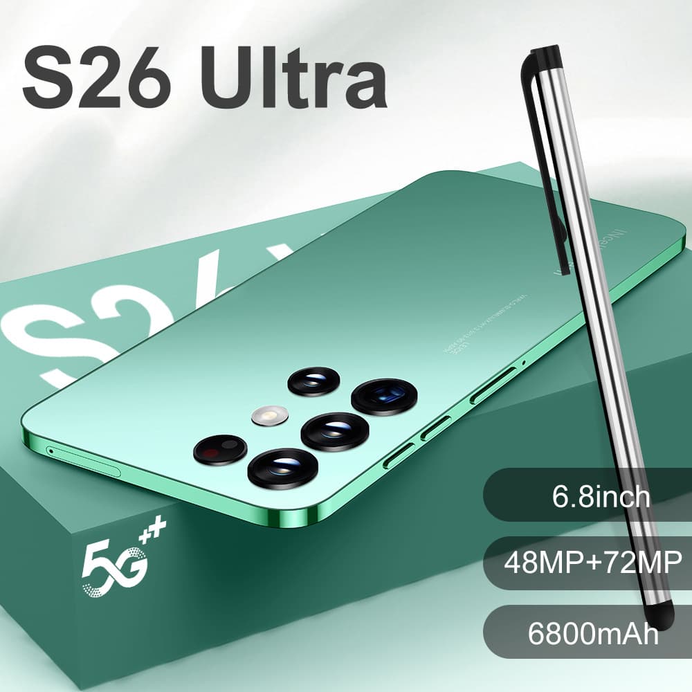 Cross-Border Hot S26 Ultra+ Smartphone 16+1T Android 6.8-Inch Large Screen Phone Source Factory