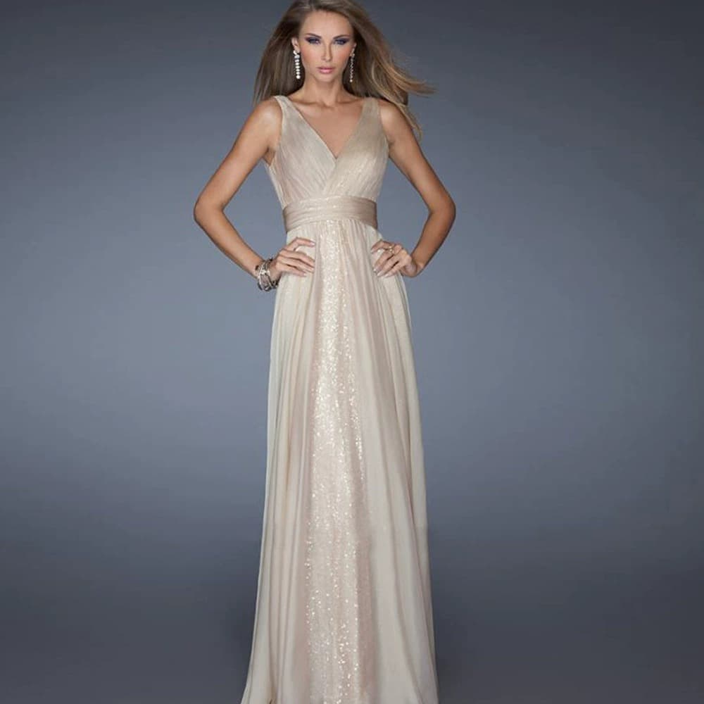 2026 Ebay Amazon Hot-Selling European and American Women's V-Neck Backless Dress, Waist Mesh Evening Gown, Long Dress