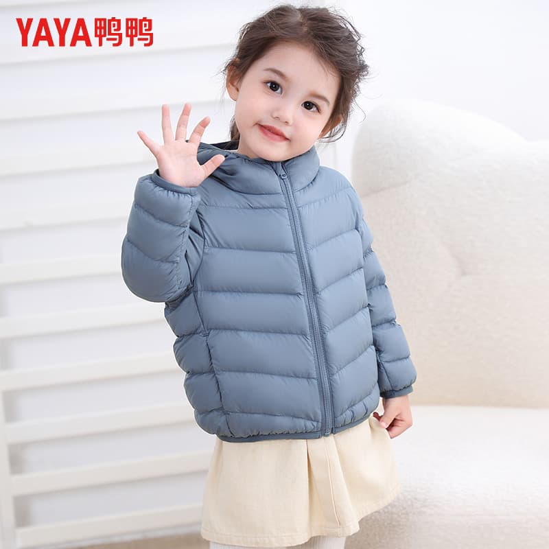 Ducky 2026 Autumn and Winter New Children's Clothing Down Jackets Short Boys and Girls Duck Down Hooded Winter Jackets