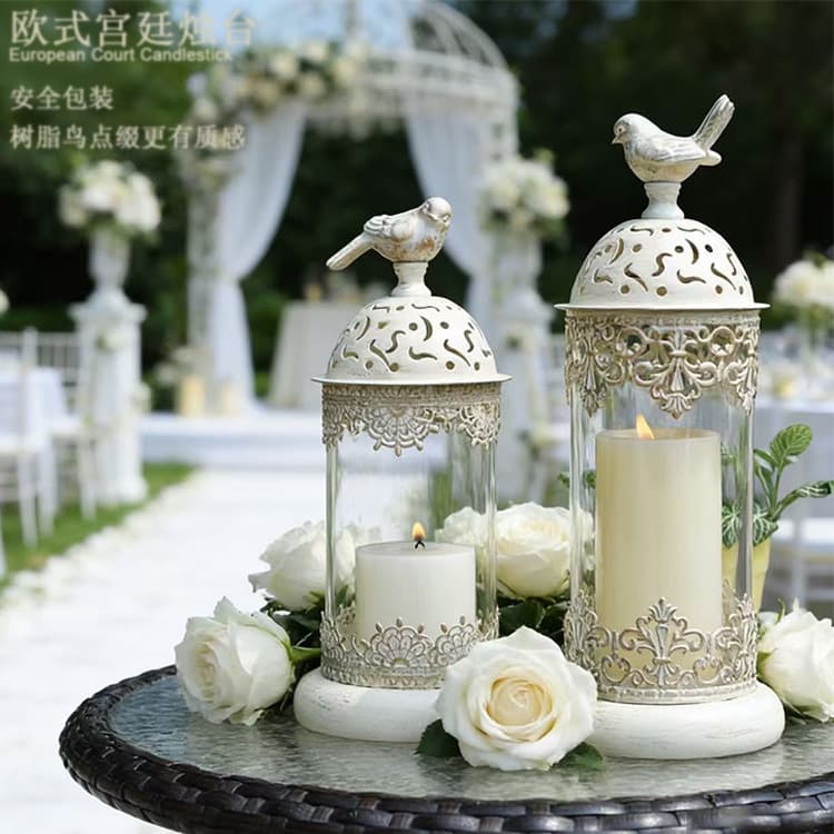 European Style Candle Holder Home Use Romantic Wedding Dining Table Candle Light Dinner Stand Detachable Office Cultural