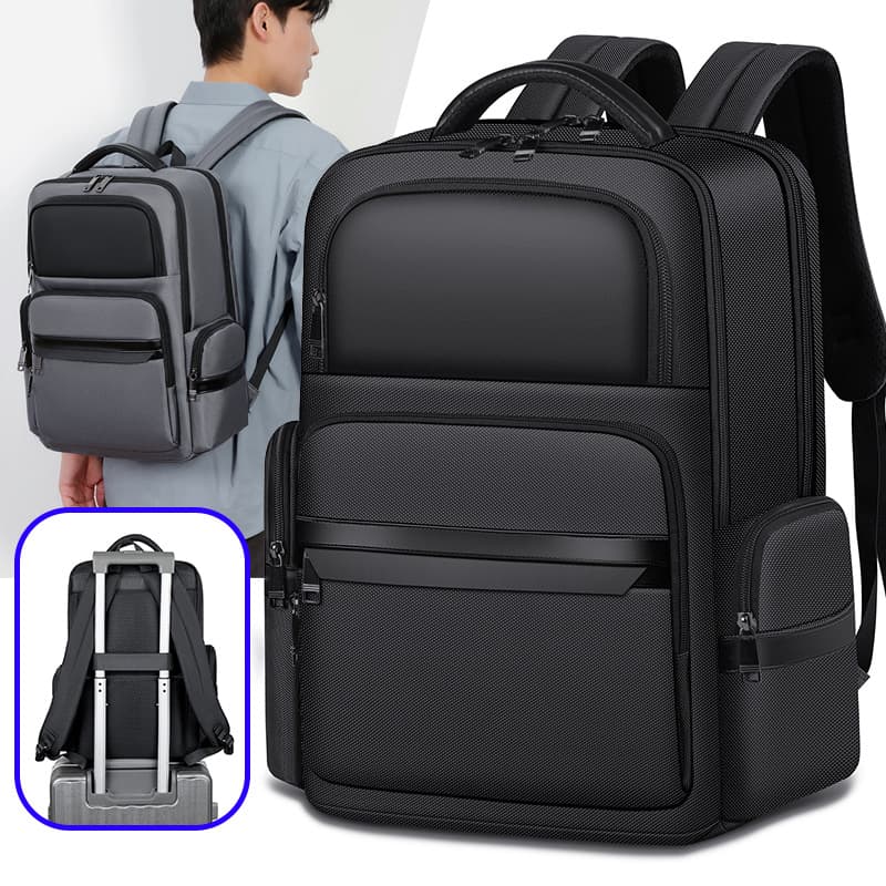 Large capacity backpack, urban minimalist casual commuting travel school bag, men's laptop bag, business backpack