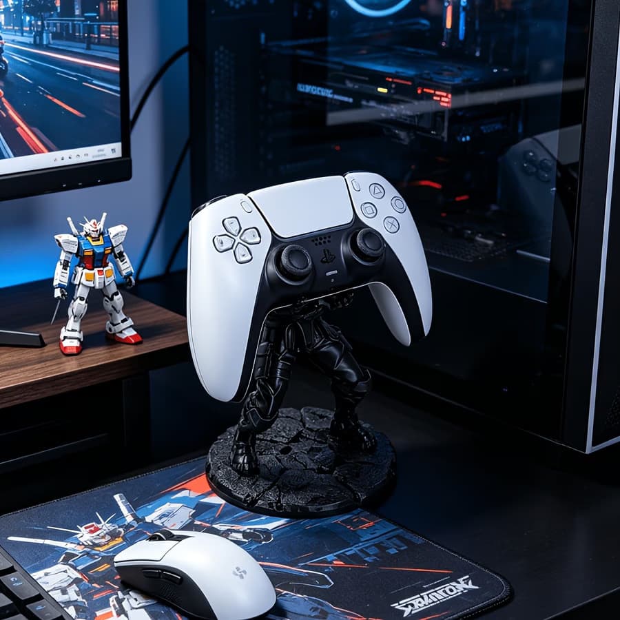 3D Printed Fortnite Black Knight PS5 Controller Stand Computer Desktop Decoration Xbox Controller Game Holder