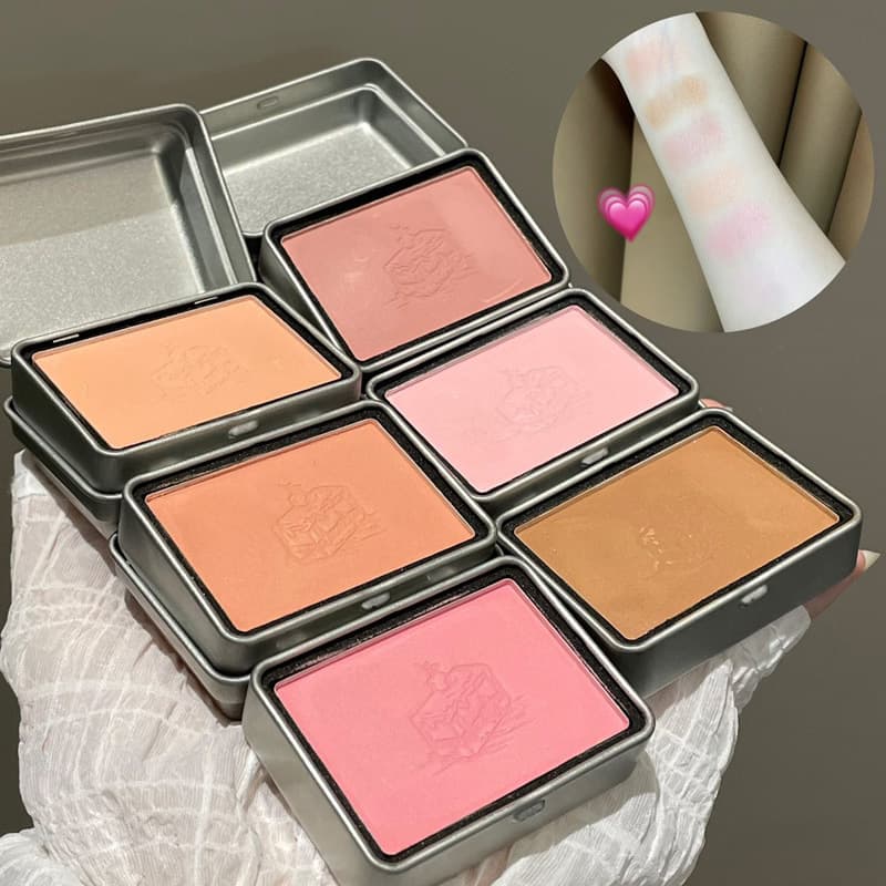 HERORANGE Peninsula Iron Box Single Blush - Gray Pink Low Saturation Matte, Natural Contouring and Brightening Blush