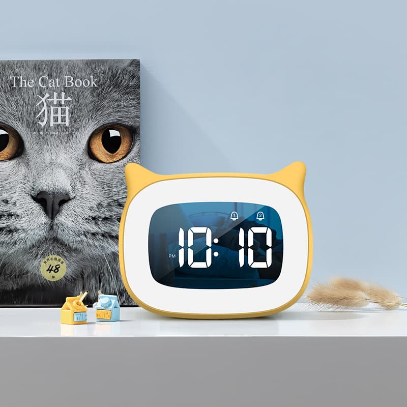 New Creative Cartoon Children's Night Light Alarm Clock, Bedside Soft Light Wake-up Electronic Clock, Cross-border Direct Supply Factory