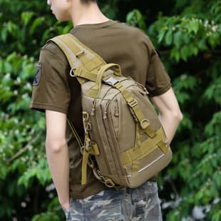 2025 New Outdoor Sports Crossbody Bag Men's Chest Bag Single Shoulder Crossbody Bag Outdoor Leisure Fishing Bag Cycling Bag