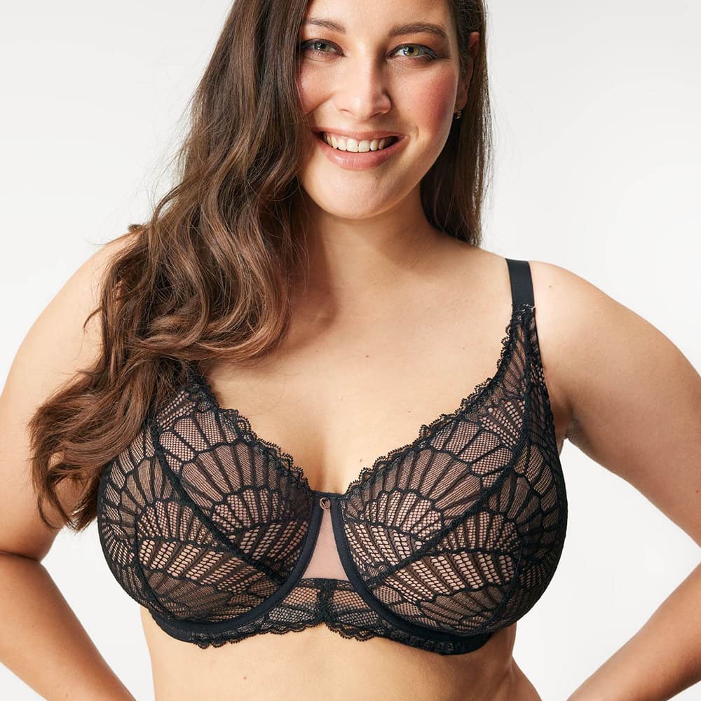 Cross-border ultra-thin lace full-cup plus-size single-layer bra customization, full-service, designed to order with quick sampling.