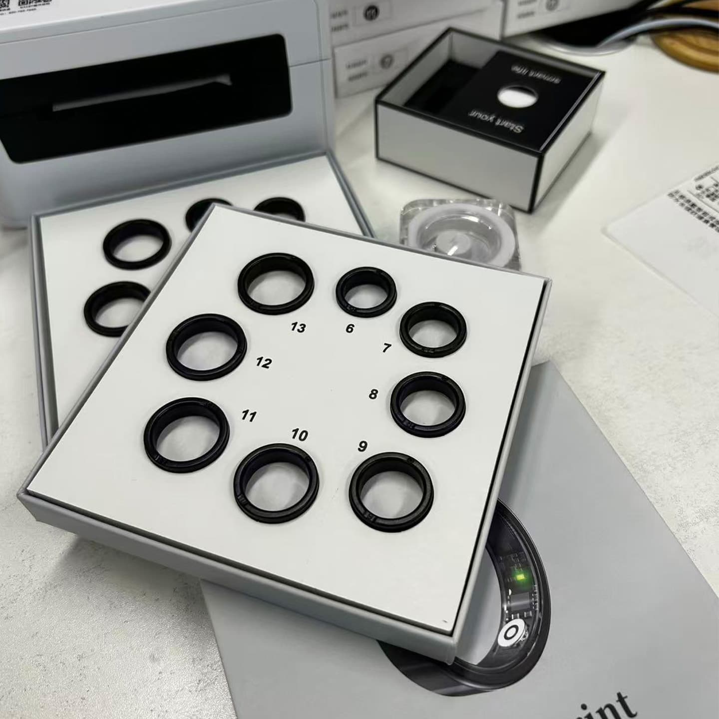 Smart Ring Sizing Kit 6-13 Size Finger Model Bracelet Try-On Adaptable Finger Circumference Multifunctional Health Monitoring Ring