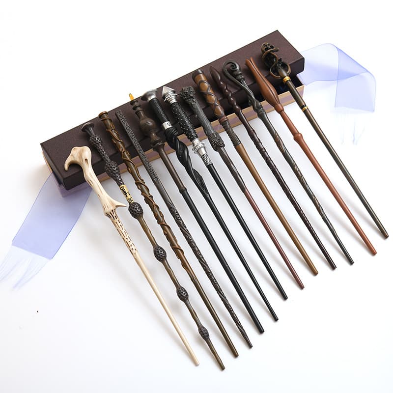 Harry Potter Magic Wand Harry Wand Hermione Wand Dumbledore Metal Core Wand Brown Box Ribbon