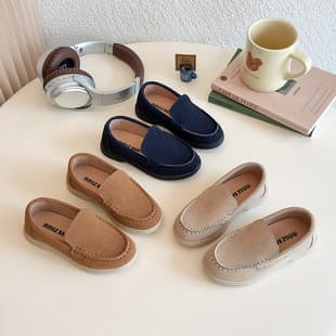 Children's Stylish Slip-On Shoes 2026 Spring/Autumn New Boys Casual Shoes Soft Sole Loafers for Baby