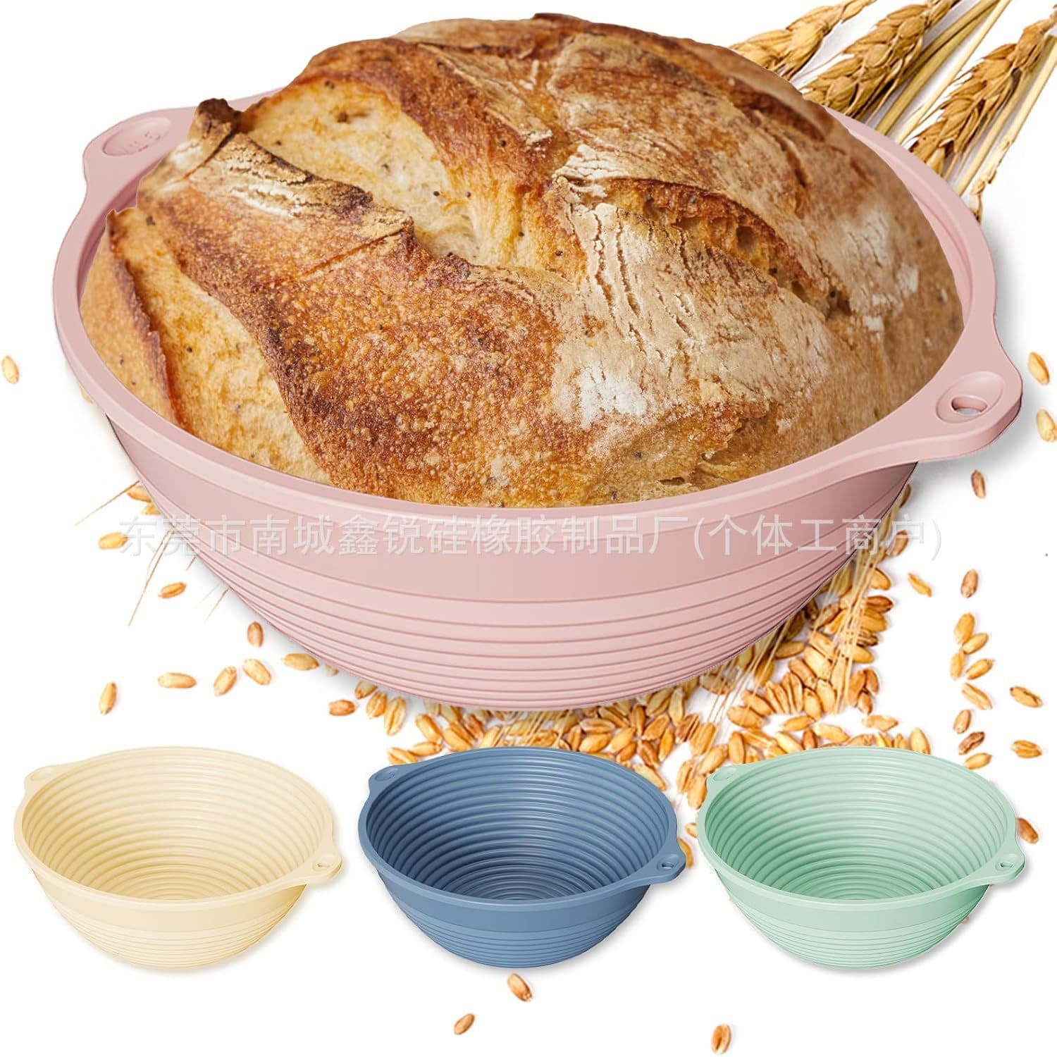 Silicone Fermentation Basket Household Oven Baking Dough Fermentation Bowl Foldable High Temperature Resistant Large Capacity Bread Fermentation Basket
