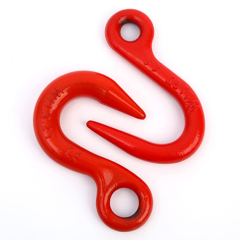 Steel pipe hook pointed mouth hook thin neck hook 1 ton 5000bs alloy steel large opening lifting cargo hook hook lifting hook