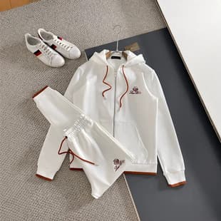 2026 Cross-Border Spring/Autumn New Men's Sportswear Set Correct Version Hooded Cardigan Embroidery Hoodie Two-Piece Set for Export