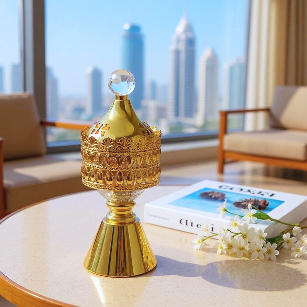 Middle Eastern Arabic aromatherapy incense burner metal hollow creative incense burner high-end crafts Middle East hot-selling incense coil incense seal
