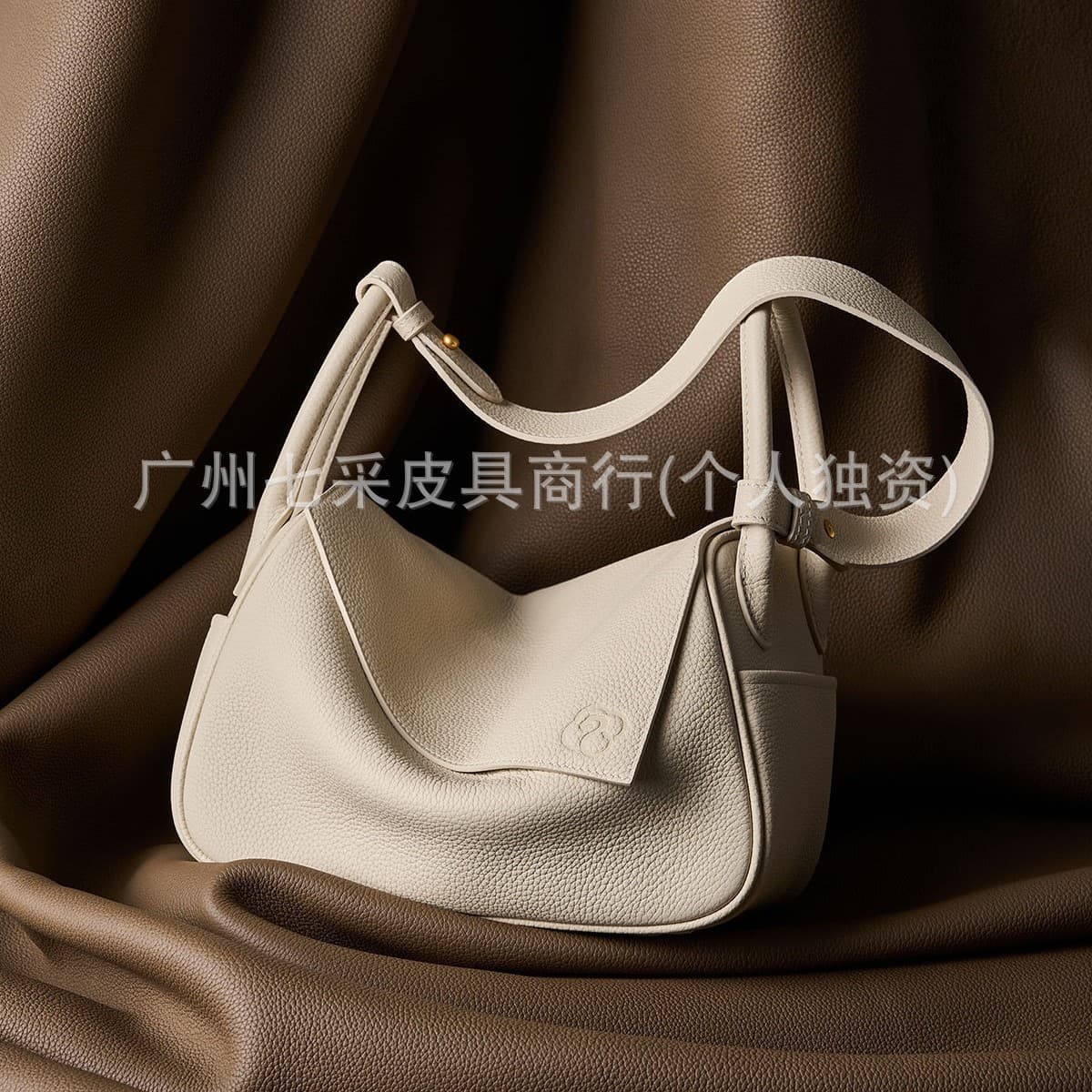 [Same style as Wang Churan] Gongxuan Yuanbao bag, first-layer cowhide pillow bag, shoulder bag, crossbody bag, commuter armpit bag