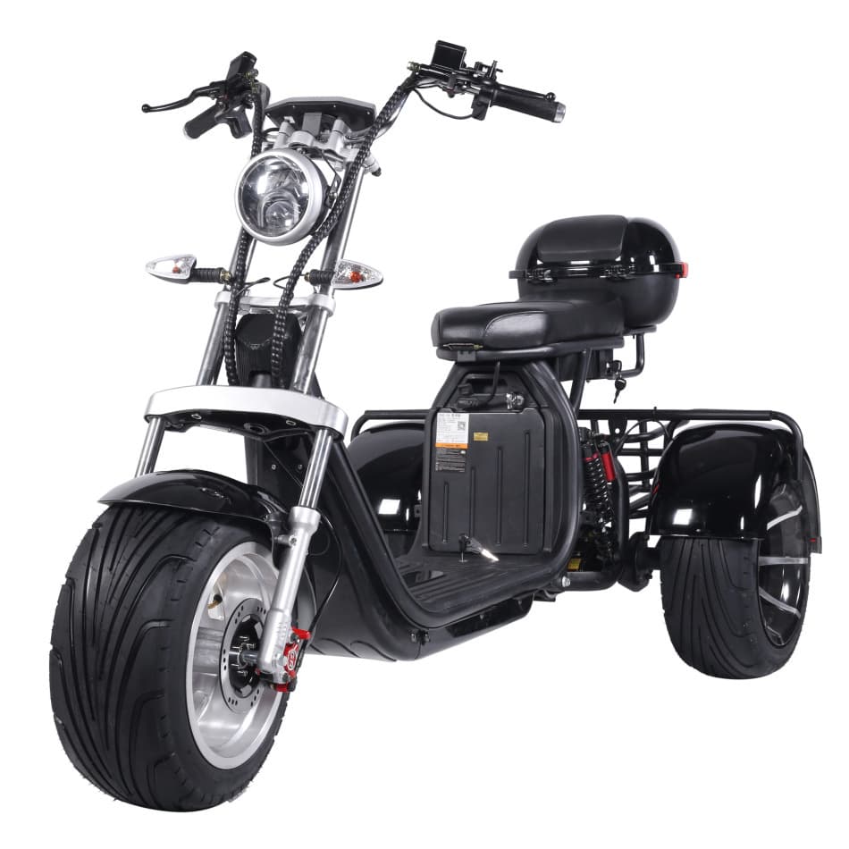 Saifu Three-Wheel Electric Scooter Lithium Battery Harley Electric Scooter Single Person Wide Tire Battery Car Large Wheels