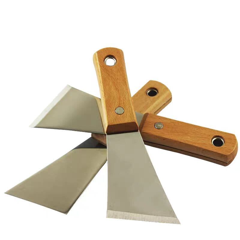 Yongjiang Japanese-Style Wooden Clamp Beveled Scraper Putty Knife Cleaning Knife Mud Knife Putty Knife Cleaner Scraper Putty Knife