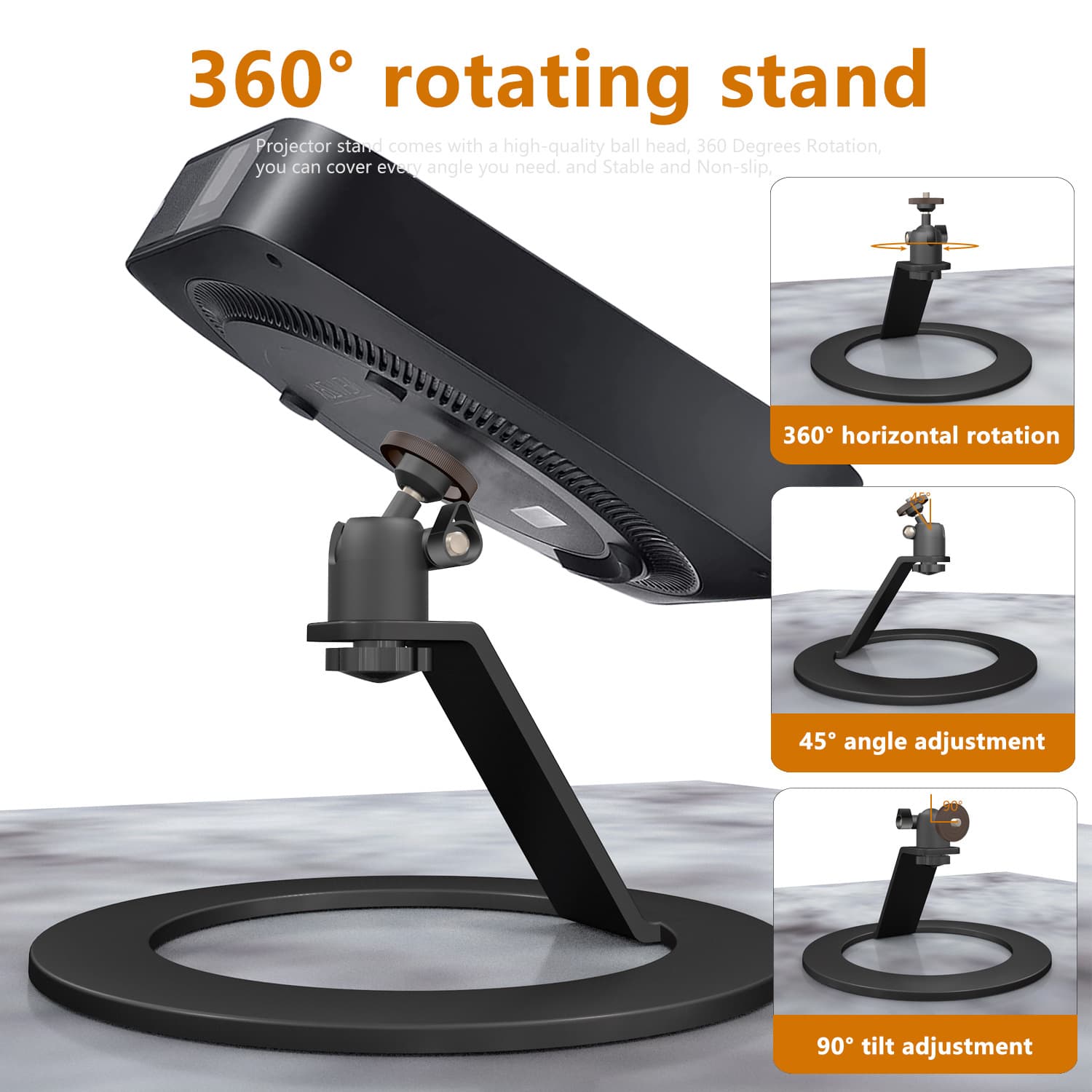 Universal Projector Stand JmGO Bracket Bedside Shelf No-drill Xiaomi Nut Desktop Projector Placement Platform