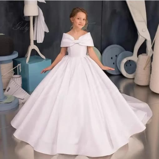 Exquisite Cute Girls Evening Dress Birthday Party Gown Kids Princess Dress Party Ball Gown Trailing Dress