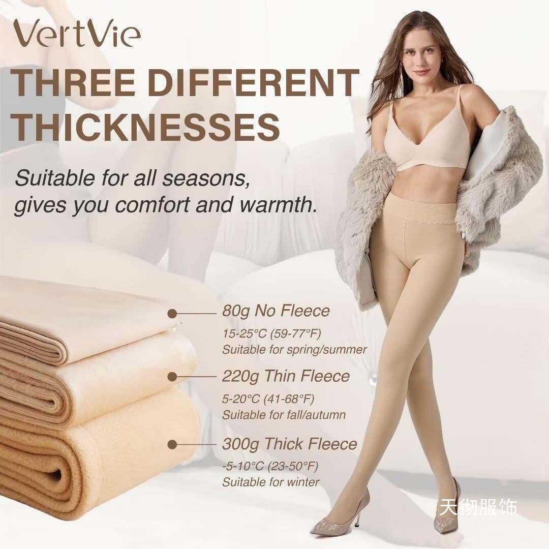 Cross-Border Base Pants Leg Magic Black Transparent Skin Women's Fleece-Lined Pantyhose Fake Outerwear Semi-Transparent