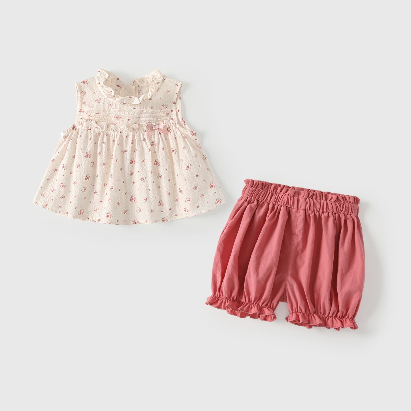 Girls suit summer thin section 2026 new baby girl one-year-old short skirt shorts two-piece set western style princess skirt