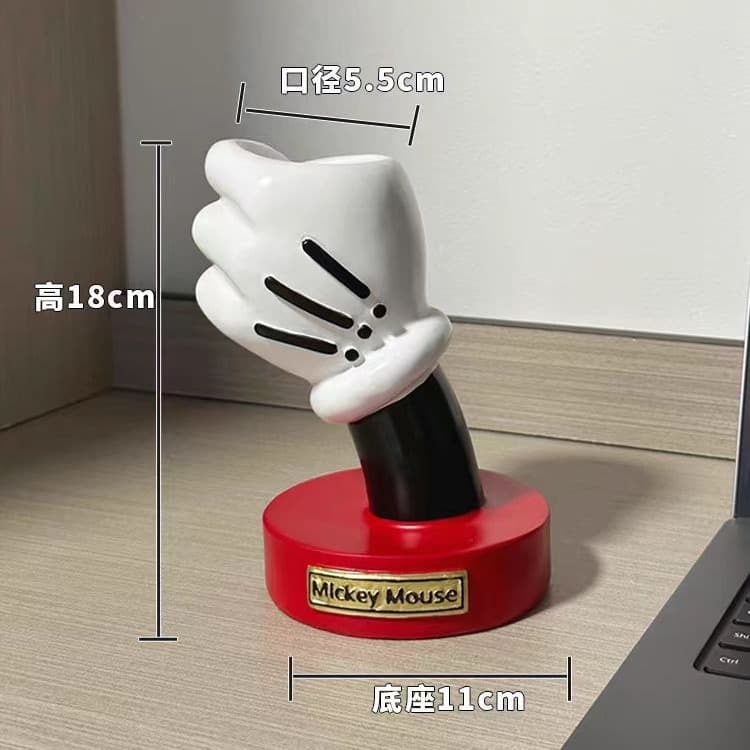 Mickey Glove Vase Ornament Home Creative Design Style Fashion Trendy Birthday Gift Cute Cartoon Anime