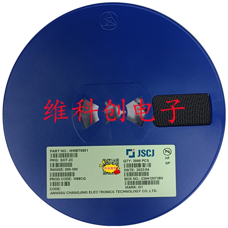 Changjing Changjiang MMBT5551 Marking G1 SOT-23 NPN Voltage: 160V Current: 600mA