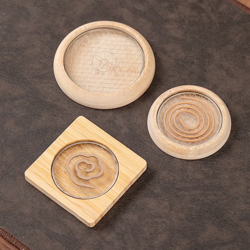 Round Bamboo Incense Burner 304 Stainless Steel Home Indoor Incense Burner Cloud Pattern Incense Holder Incense Stand Mat