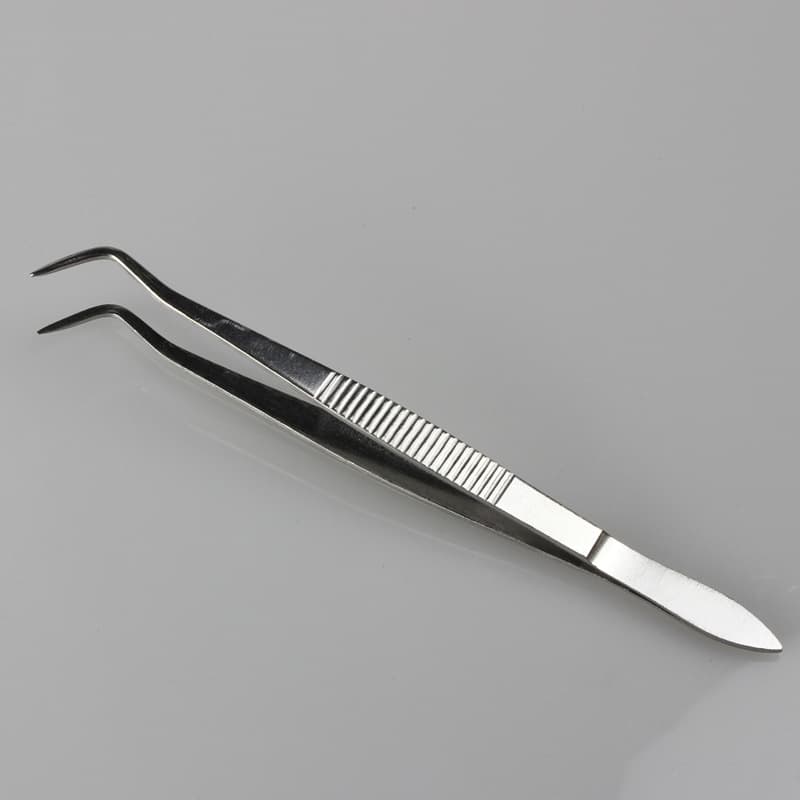 Stainless Steel Dental Endo Smart Tweezers Surgery Instrument Bend Head Organizer Clip Medical Device Industrial Tweezers