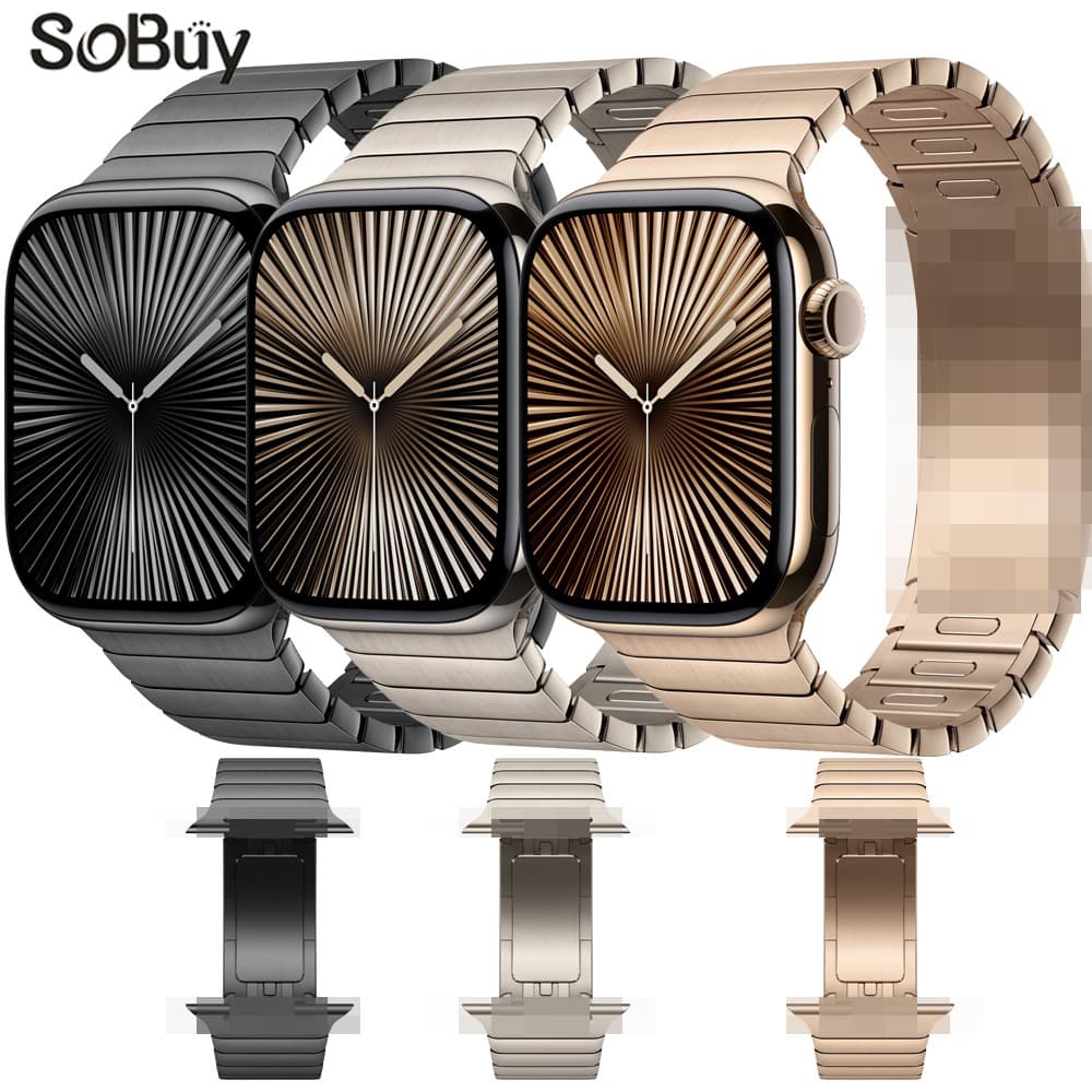 Watch Strap Digital Computer Watch Band Stainless Steel Metal Replacement Wristband For