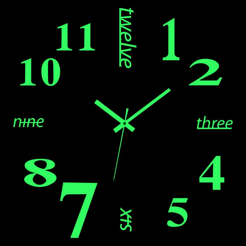 Cross-border supply diy acrylic wall clock mirror home punch-free silent clock wall-mounted silent clock