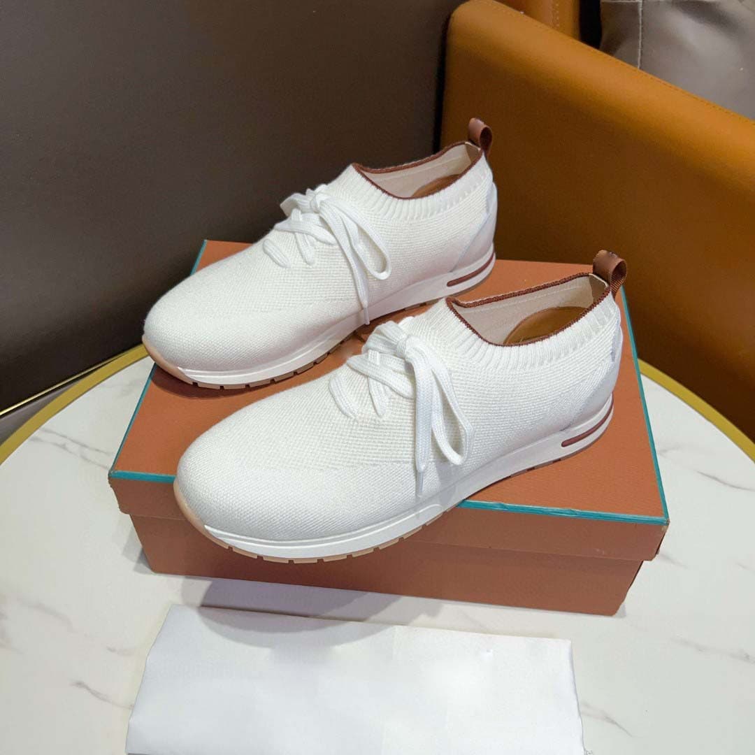 European Men's Casual Sneakers, British Style, Cashmere Knitted Mesh Shoes, Breathable and Comfortable Driving Shoes