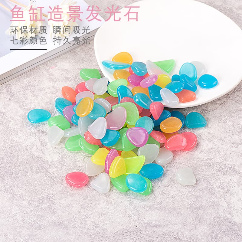 2cm Artificial Luminous Stones for Aquarium Decoration, Resin Plastic Glow Pebbles, Fluorescent Stone Manufacturer