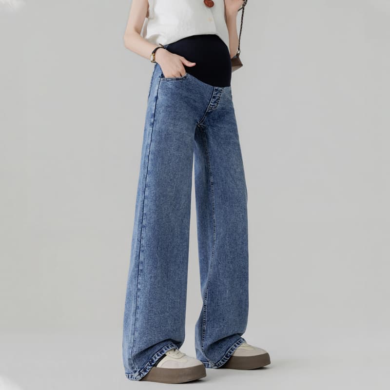 Ready stock maternity pants for outerwear in spring and autumn, tall men's extra long jeans, wide-leg pants for autumn and winter, one-piece drop shipping