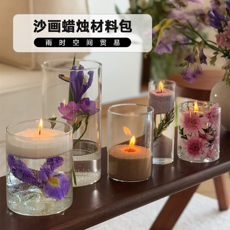 DIY Handmade Aromatherapy Sand Painting Candle Big Ice Flower Wax Crystal Carnauba Wax Aromatherapy Snowflake Texture Raw Material