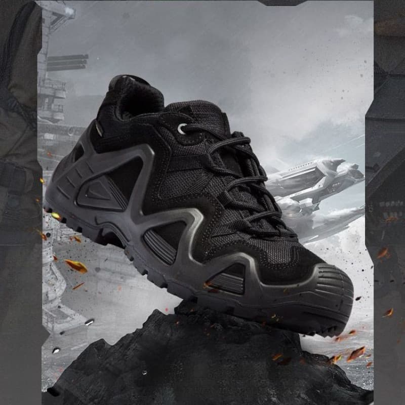 Chunqiu American-style Combat Boots Mid-top Waterproof Tactical Boots Outdoor Hiking Shoes Breathable Trekking Shoes Desert Boots Training Shoes
