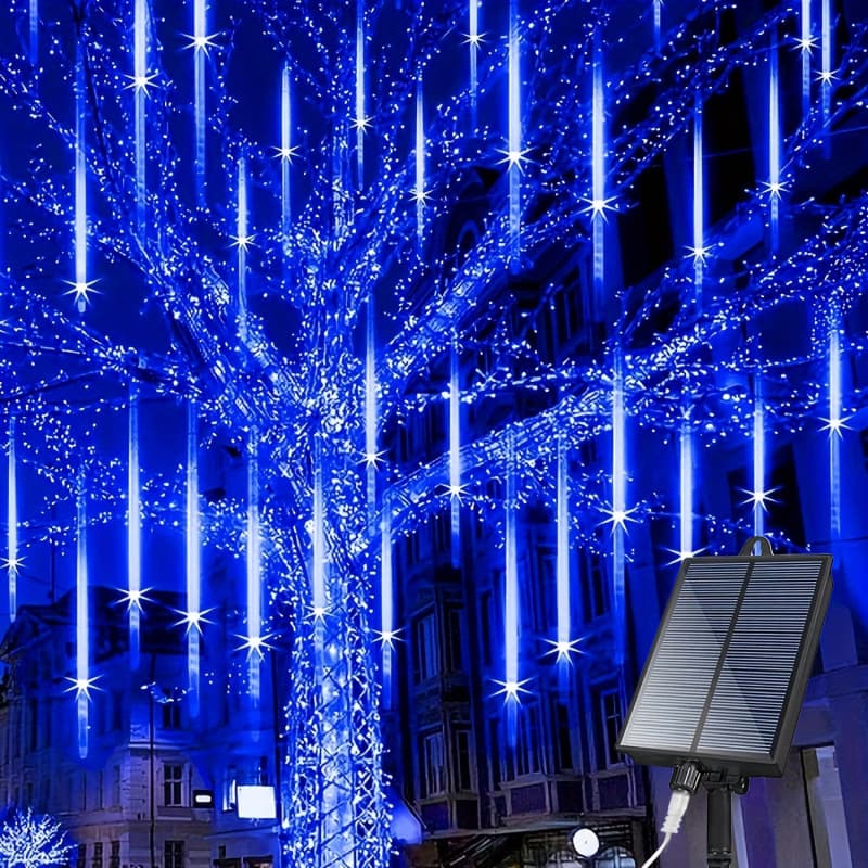 2026 New Cross-border Drop Shipping Solar Meteor Shower Lights Outdoor Christmas Lights