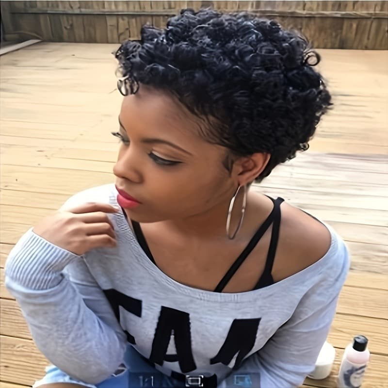 African foreign trade factory wholesale short curly hair wig supply stable, available in stock now