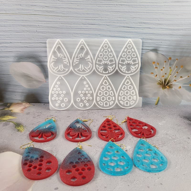Z0041 Beehive Earring Mold Crystal Resin Silicone Mold DIY Decoration Silicone Mold