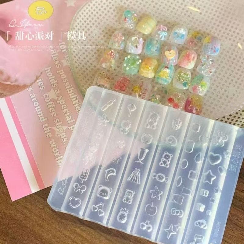 New Bear Sweetheart Party Nail Art Mold Manicure Wearable Nail Decoration Mold Manicure Tools
