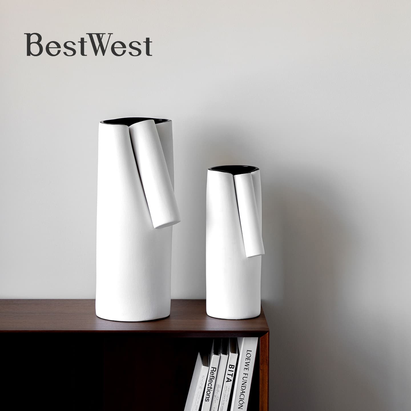 Best west abstract natural frosted texture proboscis vase can be hydroponic flower arrangement entrance hall exhibition hall decoration