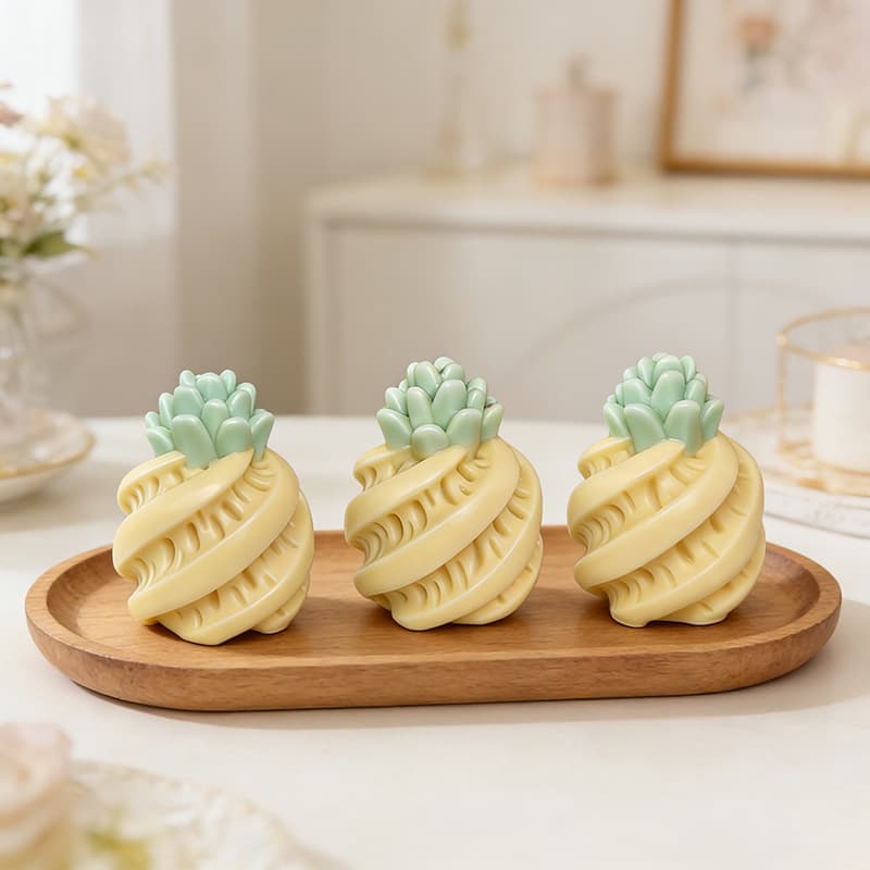 Peeled pineapple scented candle silicone mold diy pineapple drip glue handmade soap diffusion stone ornaments plaster mold