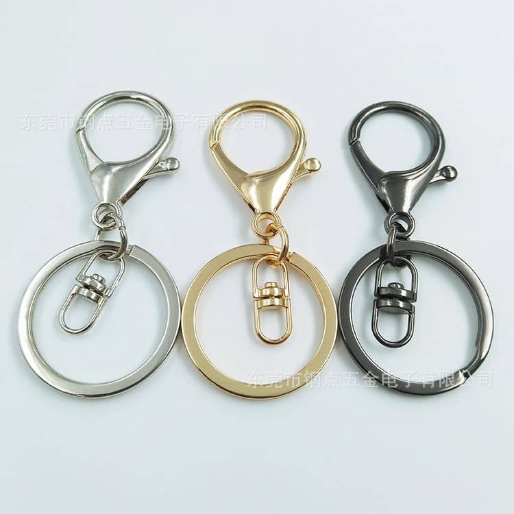 Factory direct supply 35mm lobster clasp three-piece set, hardware lobster clasp set, hair ball pendant hanging buckle, large quantity will give you the best price