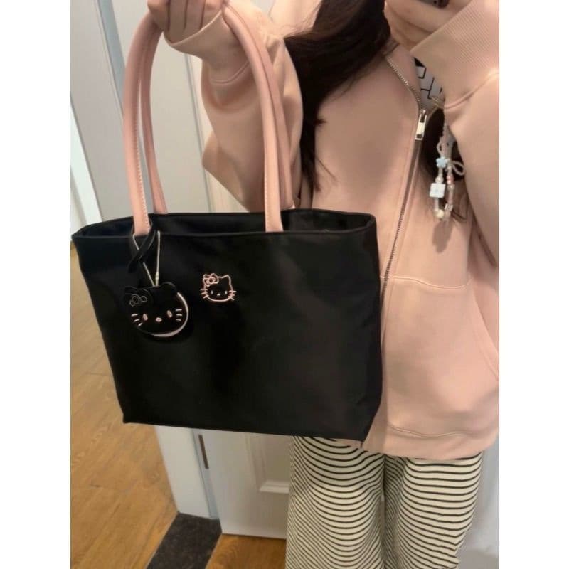 Hellokitty bag embroidery new versatile simple underarm shoulder handbag computer large capacity commuting school TM