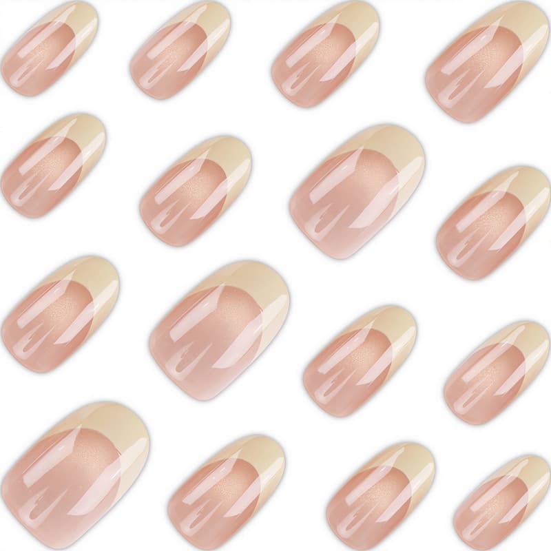 Hand-applied press-on nails solid cat eye starry purple fine shimmer cat eye oval design high-end luxury whitening nail tips