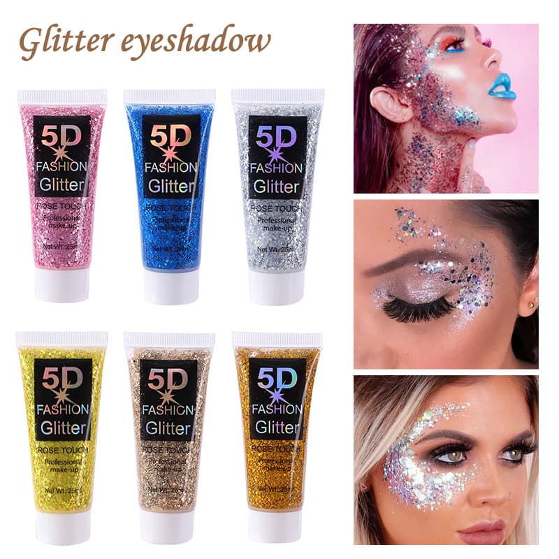 Cross-border Eyeshadow Sequin Gel Gel Wholesale Body Face Makeup Glitter Powder Stage Makeup Music Festival Makeup