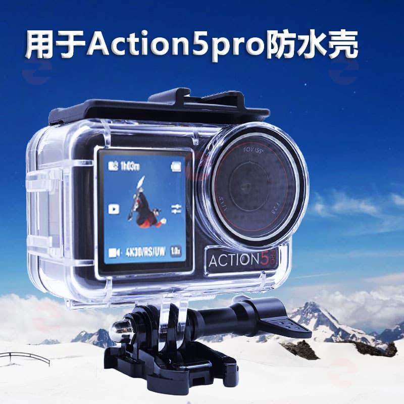 Waterproof case for DJI Action 5 Pro/4/3 action cameras, diving kit accessories, protective case