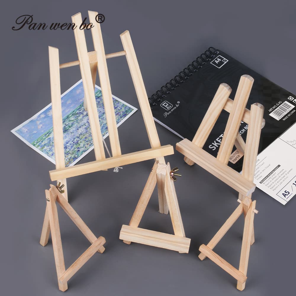 Children's Mini Easel Desktop Wood Drawing Board Small Wooden Stand Advertising Display Stand Mobile Phone Stand Wooden Stand Wholesale