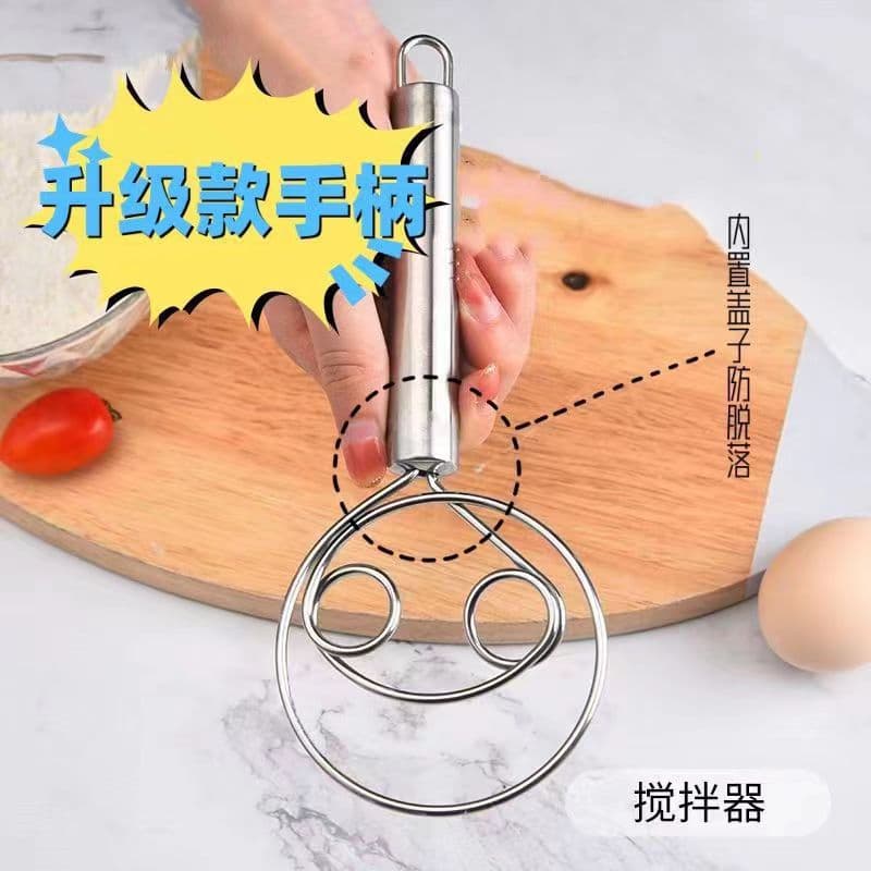 Stainless steel dough mixer, flour and cake grinder, kitchen hand mixer, non-stick, high-speed egg beater