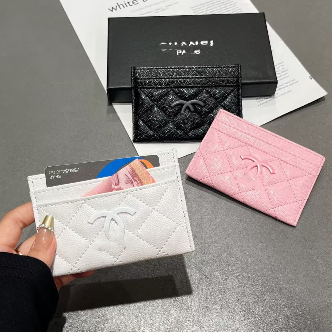 Small Caviar Card Case Card Holder Factory Direct Wholesale Diamond Grid Card Holder Luxury ID Wallet Multi-Slot Card Case
